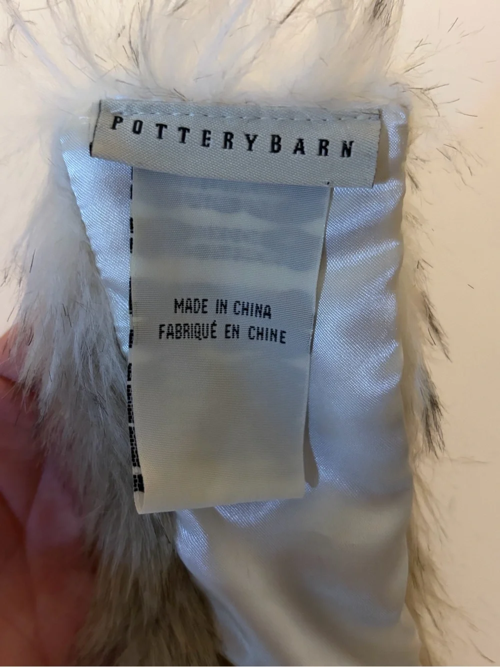 Pottery Barn plush faux